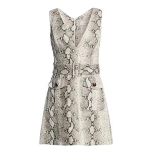 Zimmermann Gray and Cream Mini Dress